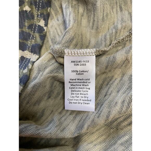 ATM Army Camo & Cheetah Print Short Sleeve Cotton Crew Neck Tee Size XS Y2K - Picture 8 of 8